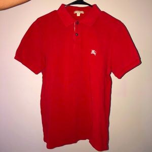 Red Burberry Polo